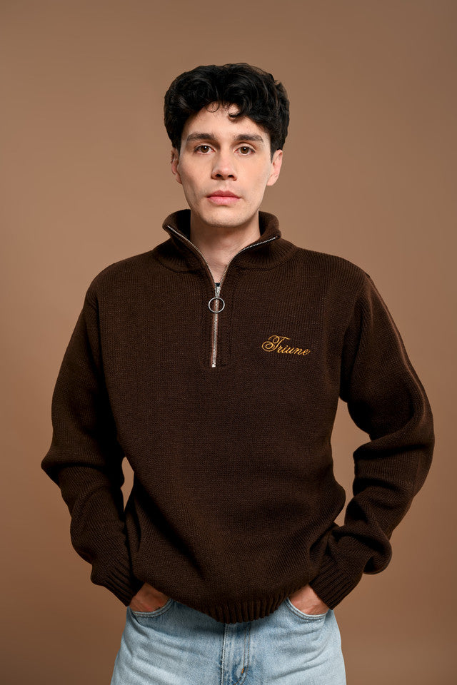 Brown Halfzip