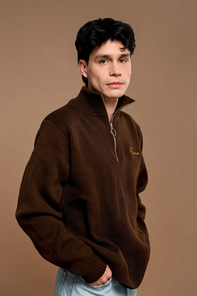 Brown Halfzip